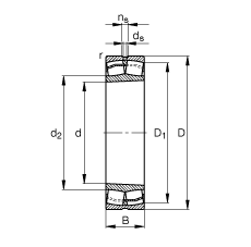 {(dio)ĝLS 22216-E1-K, (j) DIN 635-2 (bio)(zhn)Ҫߴ, FF 1:12